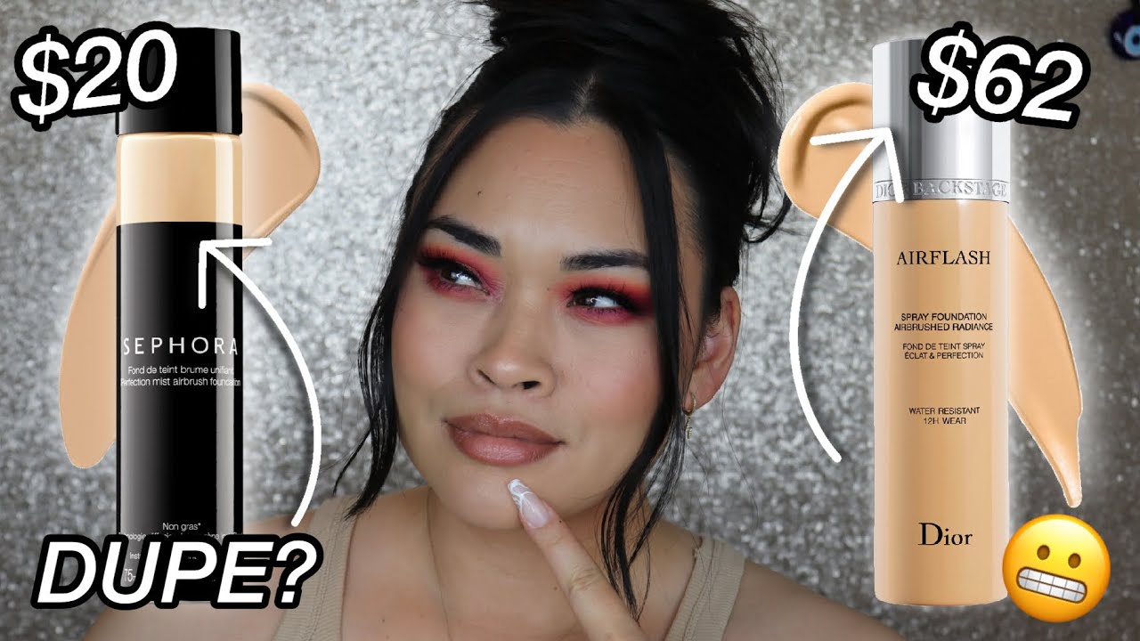 SEPHORA AIRBRUSH FOUNDATION vs DIOR AIRFLASH FOUNDATION