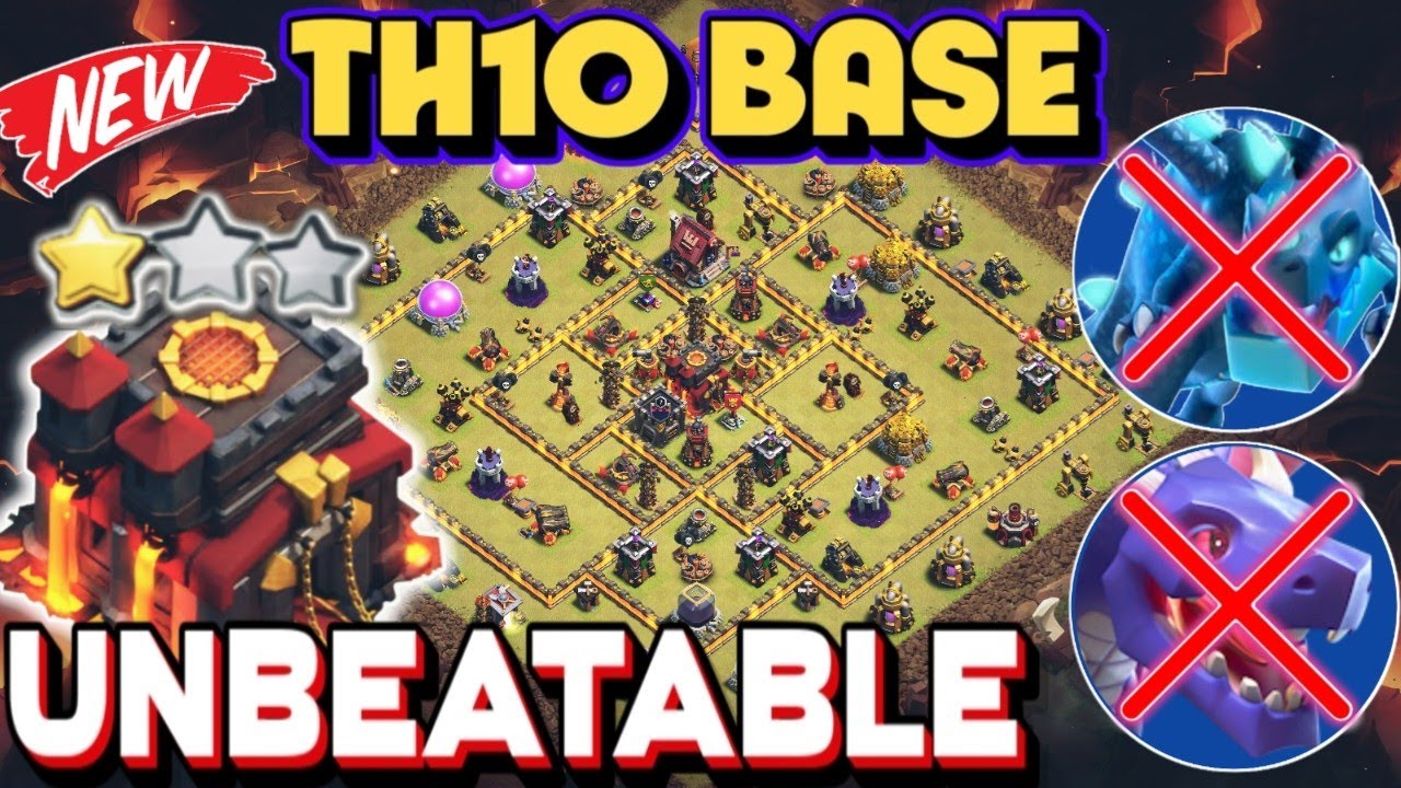 TOP-5 TH10 BEST FOR WAR / TROPHY AND CWL BASE + COPY LINKS || TH10 ANTI EVERYTHING || TH10 BASE