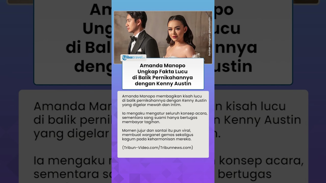 Amanda Manopo Ungkap Fakta Lucu di Balik Pernikahannya dengan Kenny Austin