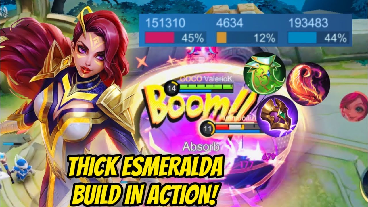 THICK ESMERALDA BUILD IN ACTION! | Esmeralda Thick Shield Build | Valesmeralda | MLBB
