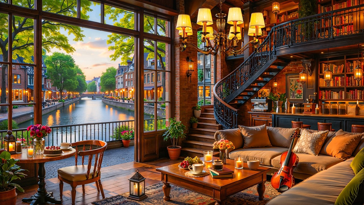 Smooth Spring Jazz to Work, Focus ☕ Soft Jazz Music & Riverside Coffee Ambience for Great Morning