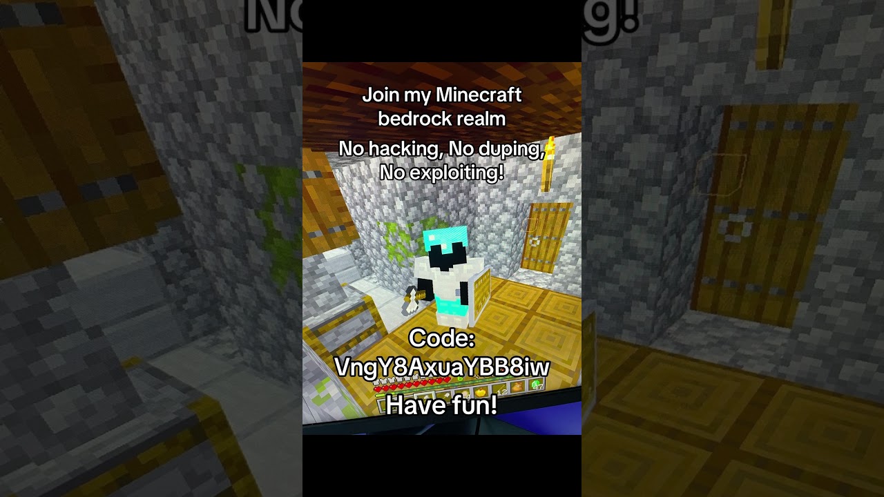 Join my bedrock realm #minecraft #realm