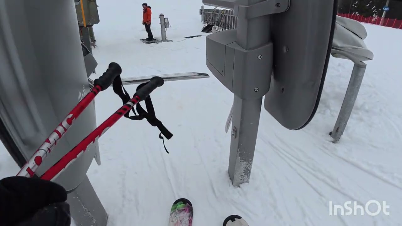 Skiing in fog Levi Finland
