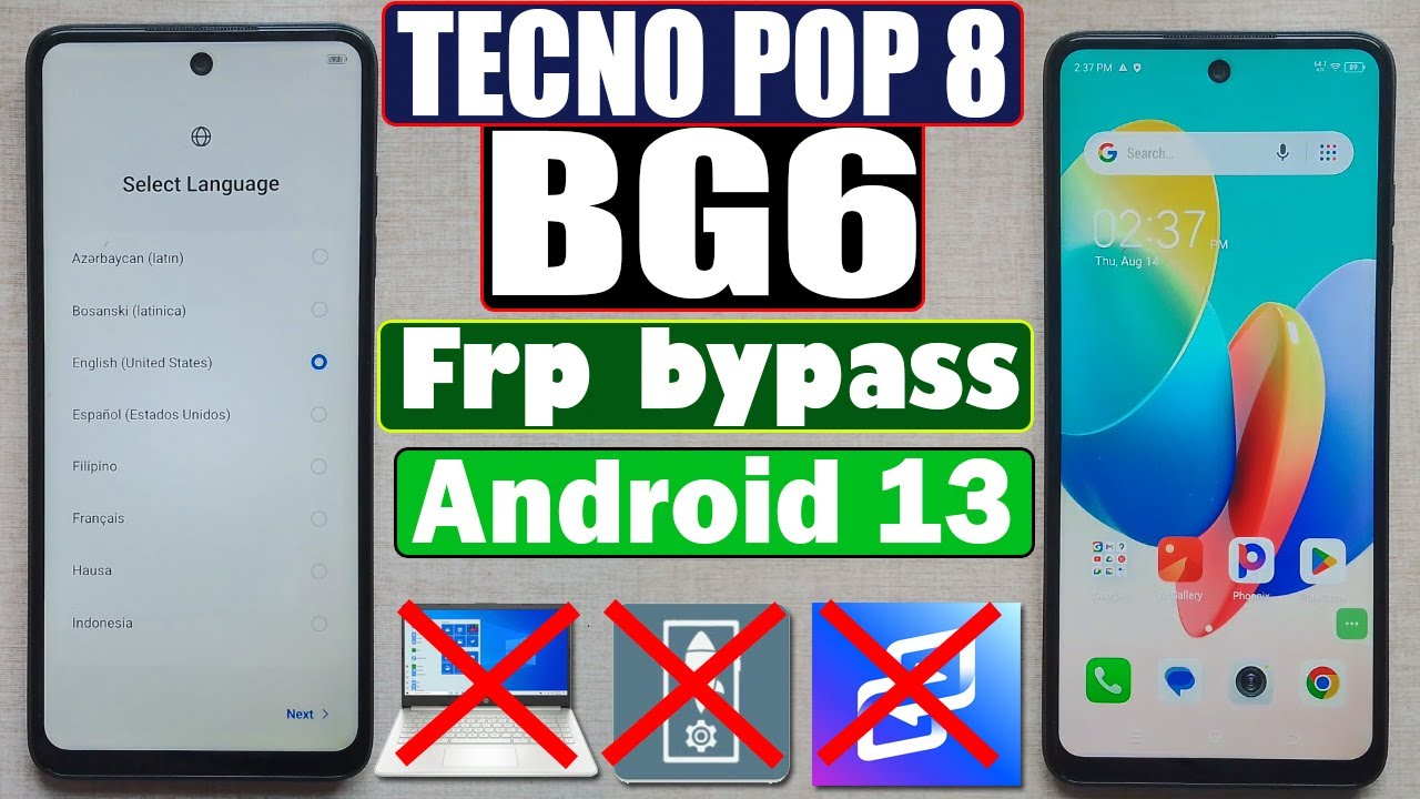 TECNO POP 8 (BG6) Frp bypass Android 13 without PC ☑️ #new trick #2025