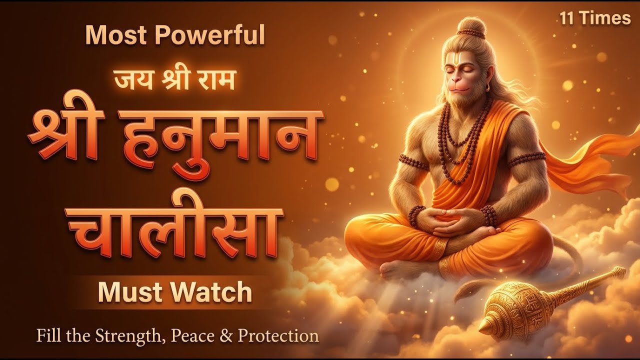 Nonstop🔱Shri Hanuman Chalisa | Powerful Chant for Strength, Peace & Protection🔱(Official Video)