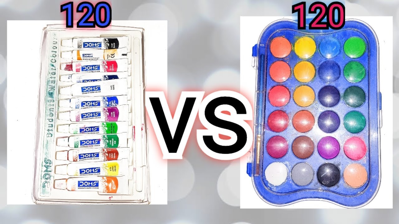 Water tubes colour VS water colour comparision #amazing #video#doms#colours #comprision#wow 