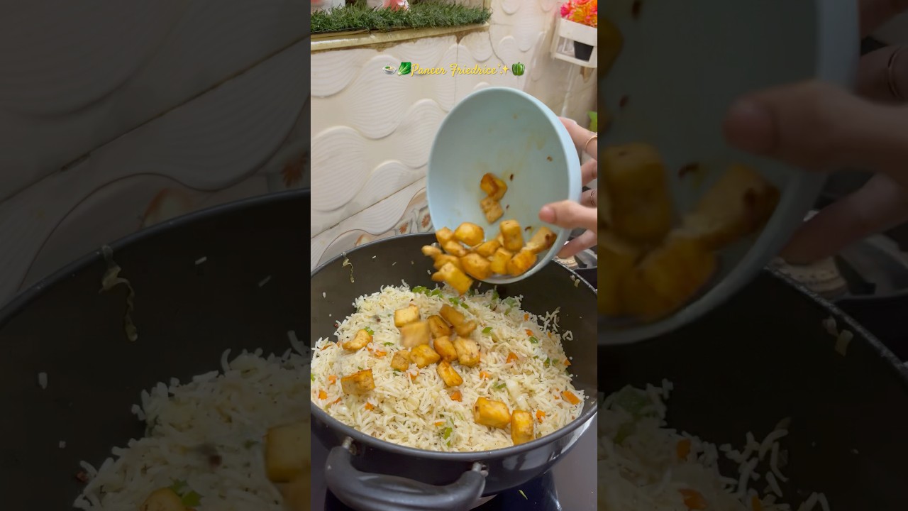 #minivlog338 ||Restaurant style paneer fried rice🫑🧈✨||#youtube #shorts #reels #food #recipe #yt