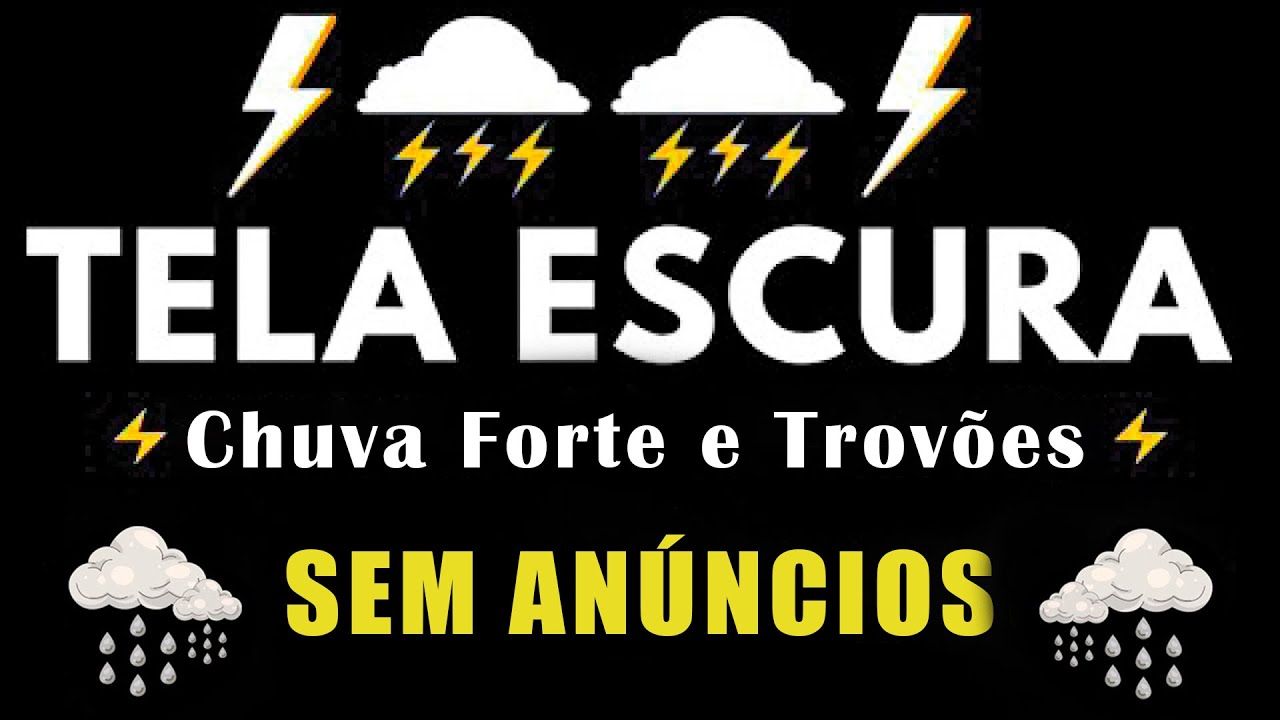 Som de Chuva Natural para Dormir em Minutos - Relaxamento Profundo Sem Interrupções |TELA PRETA