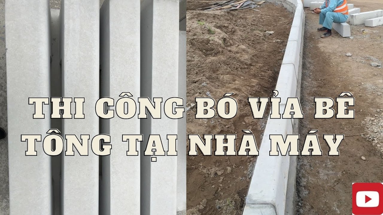Thi công bó vỉa bê tông, Cách lắp đặt bó vỉa tại Công trình