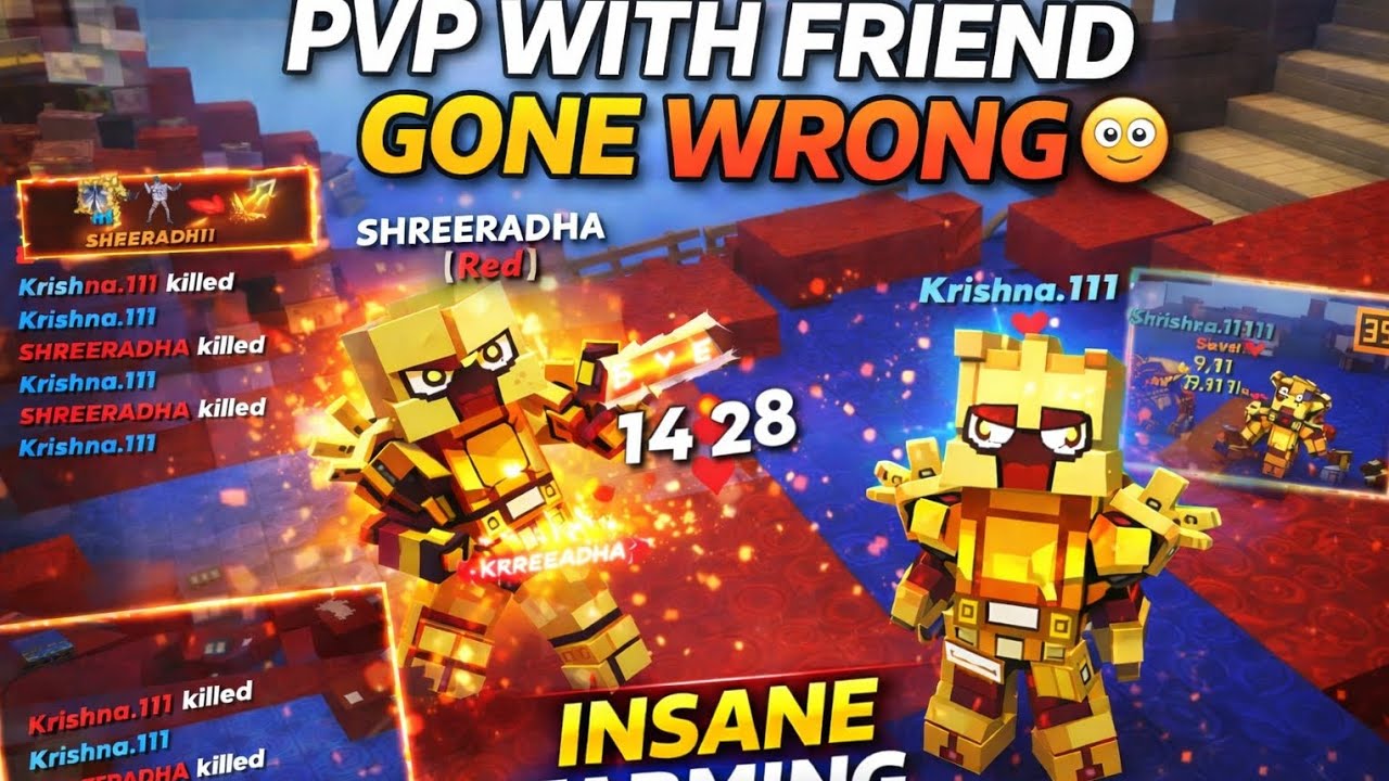PvP With Friend Gone Wrong 😈 | Insane Farming in BedWars