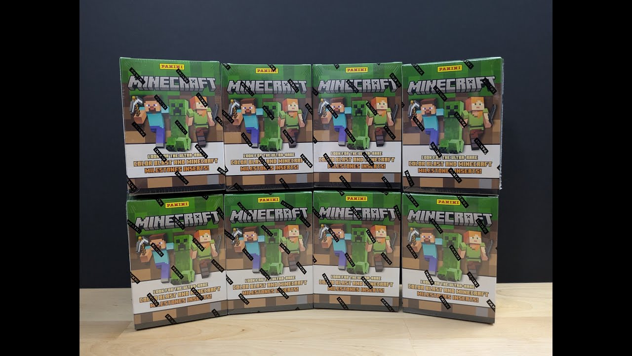 Hunting Rare Color Blasts From Panini Minecraft Trading Cards!  48 PACKS!