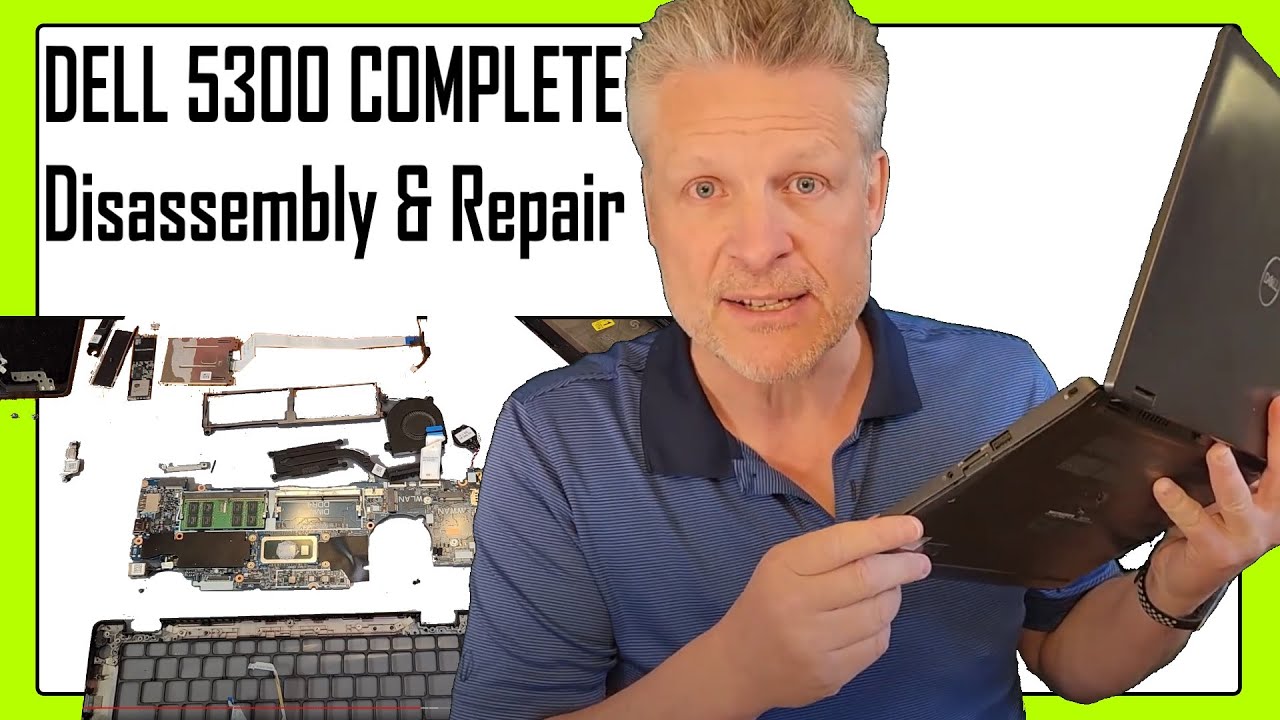 DIY: Dell 5300 2 in 1 Full Disassembly & Repair Mouse Pad Replacement