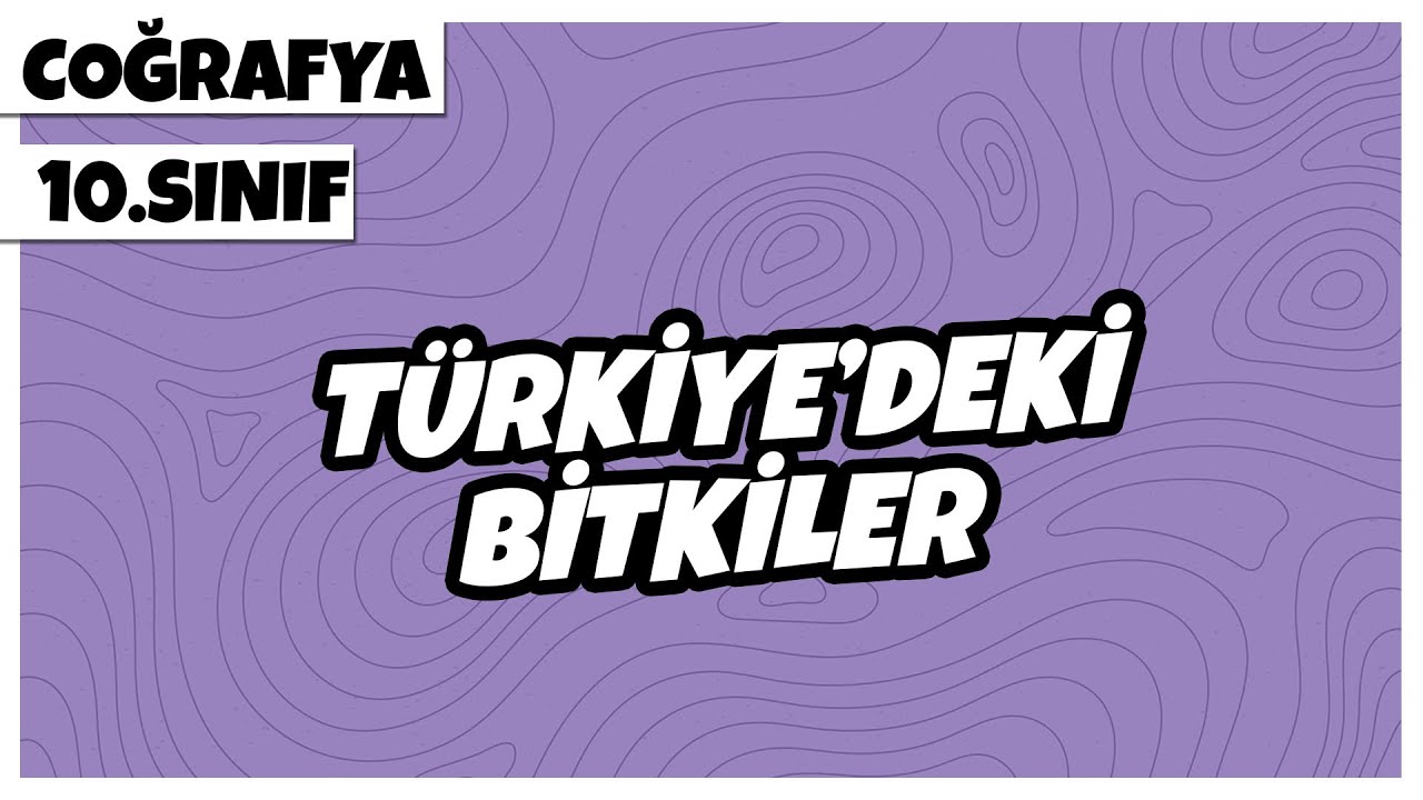 10. Sınıf Coğrafya - Türkiye'deki Bitkiler | 2022