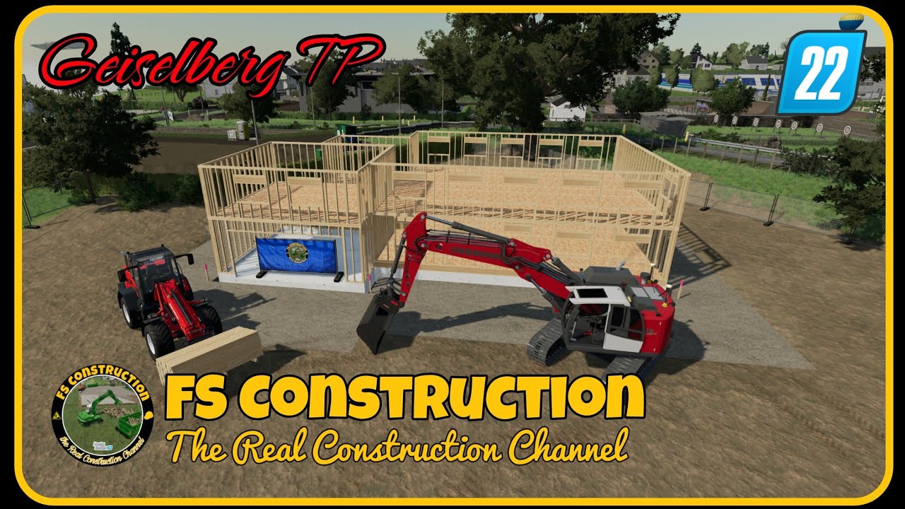 🚧FS CONSTRUCTION🚧 building House on Geiselberg TP #fs22 #timelapse #publicworks #travauxpublics
