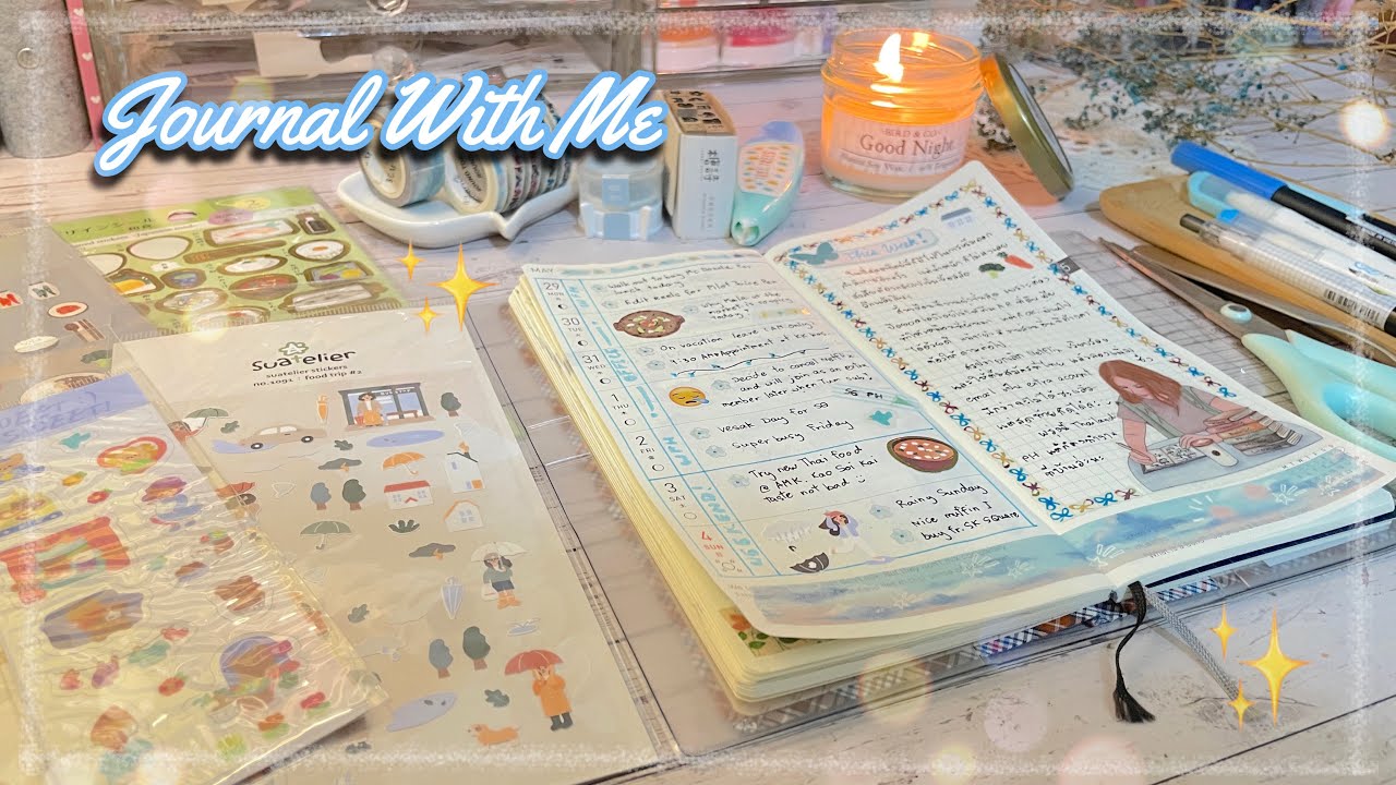 ASMR + Soft music | Real Time Journal With Me | Hobonichi Weeks