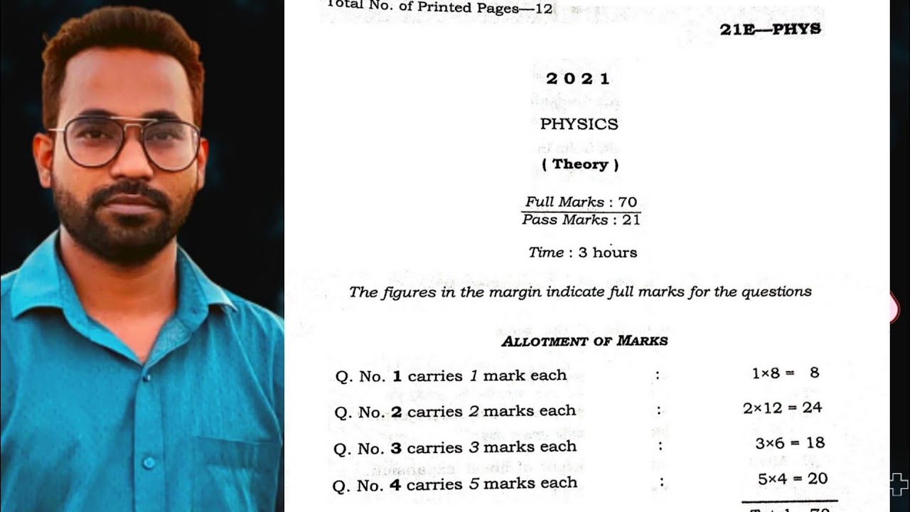 AHSEC 2021 PHYSICS SOLVED PAPER XI || PATTERN CLASSES || ASSAMESE EXPLANATION