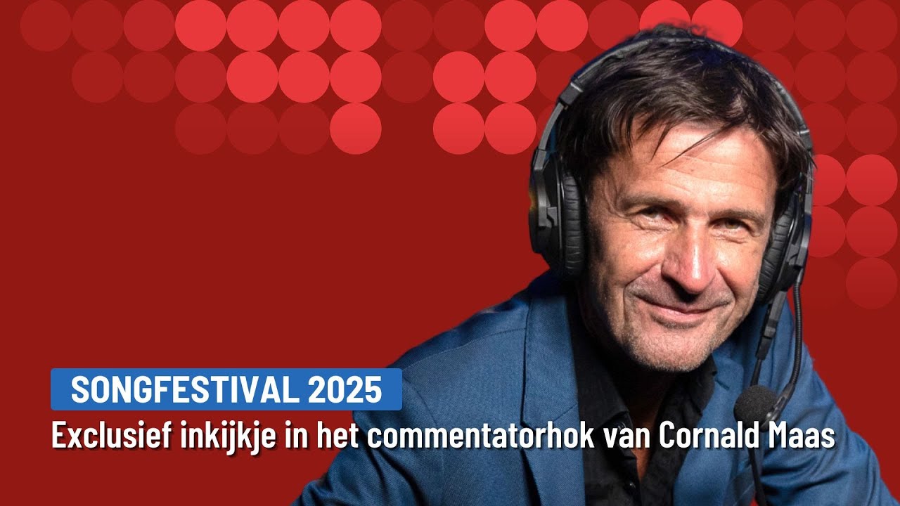 Exclusief inkijkje in het commentatorhok van Cornald Maas - Eurovisie Songfestival 2025 (TVgids.nl)