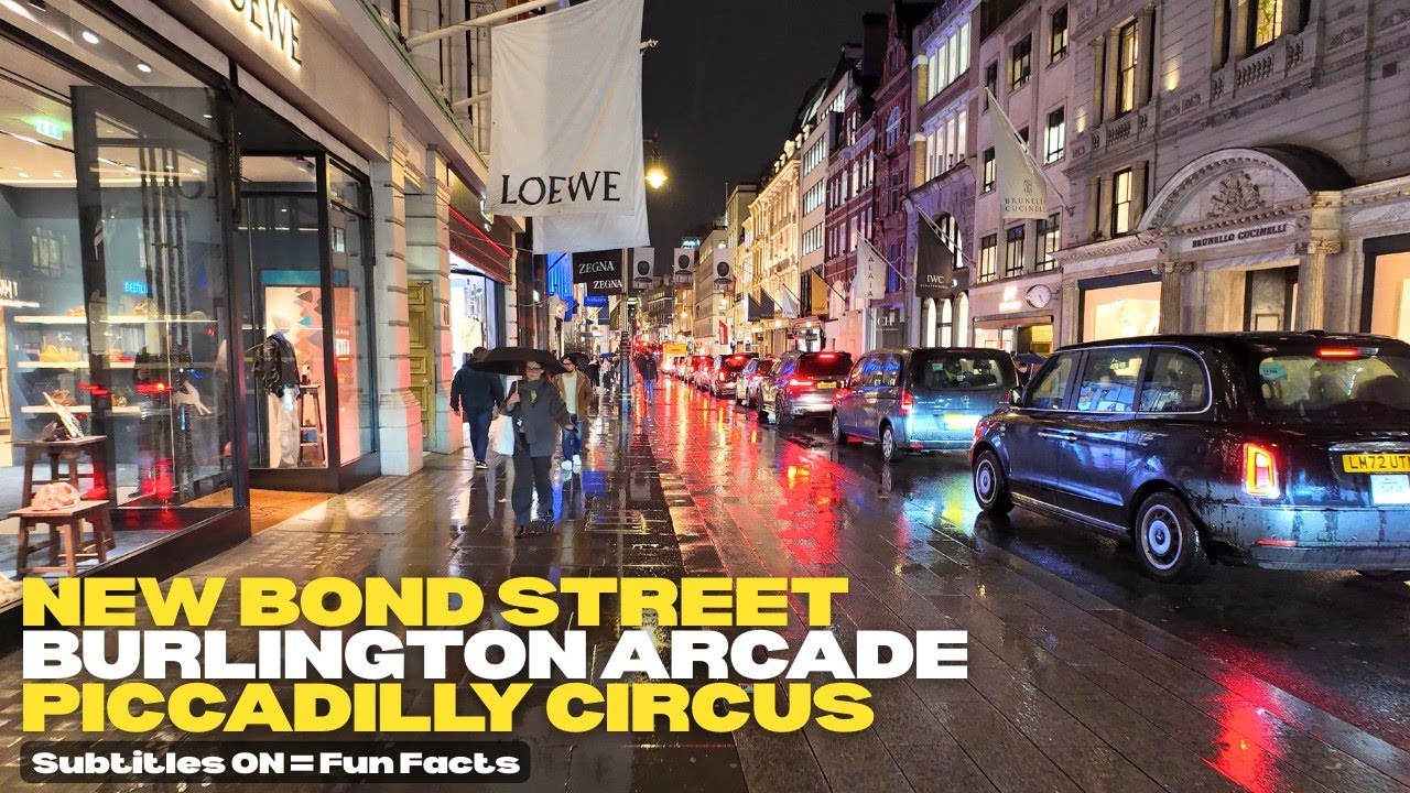 London Walking Tour | New Bond St → Burlington Arcade → Piccadilly Circus