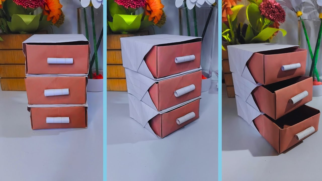 Diy mini Cabinet with paper | Diy paper Wardrobe | How to make paper Closet |
