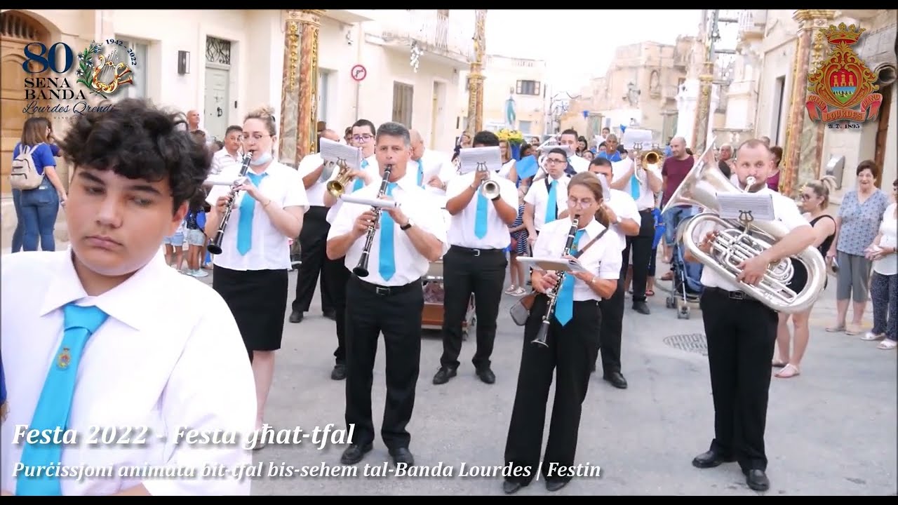 Festa 2022 | Festa għat-tfal | Purċissjoni animata bit-tfal bis-sehem tal-Banda Lourdes u Festin