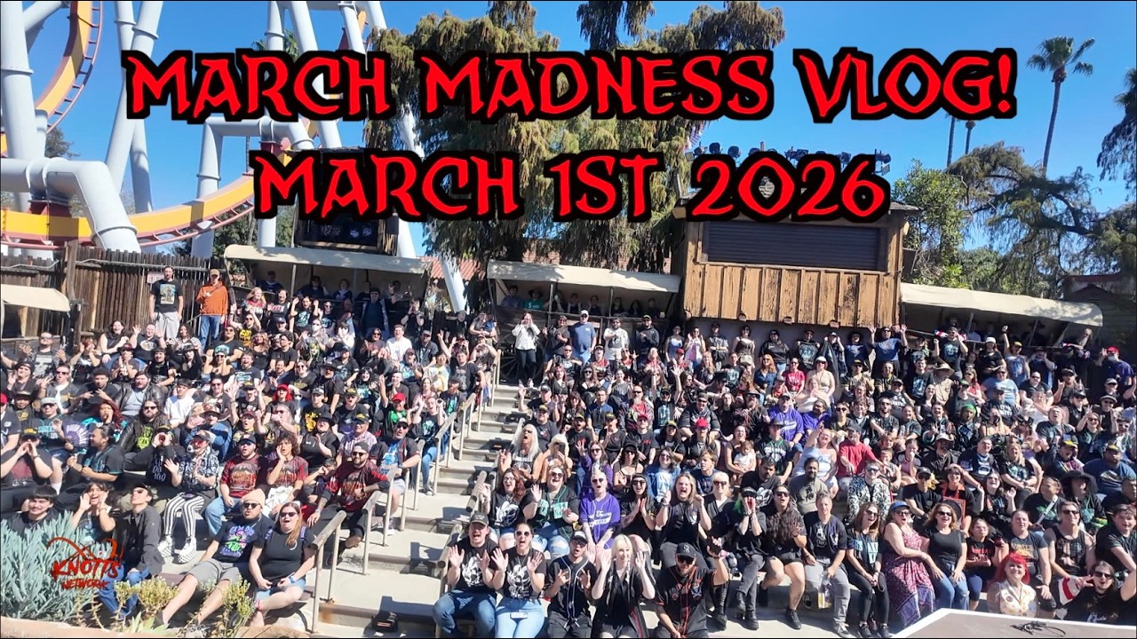 Видеоблог о мартовском безумии в парке развлечений Knott's Scary Farm! 1 марта 2026 года.