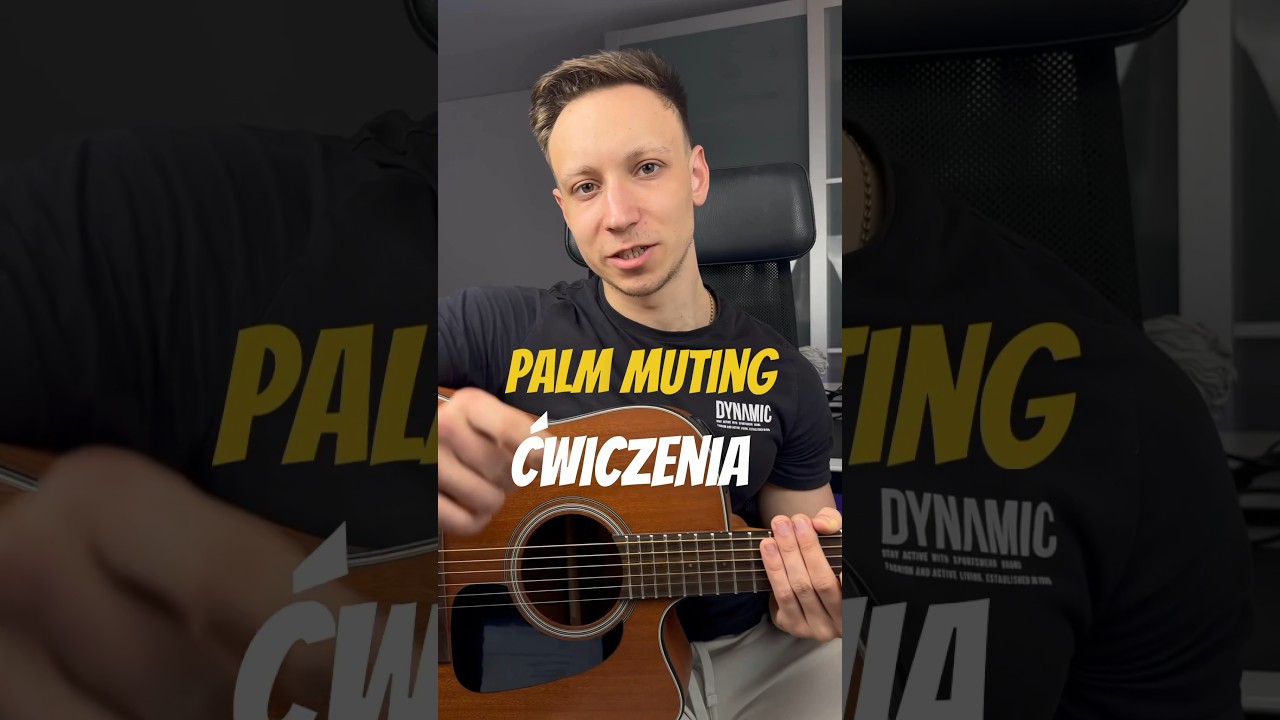 Ćwiczenia na PALM MUTING ✅ #gitara #muzyka #lekcjegitary #kursgitary #krakow #gitarakrakow