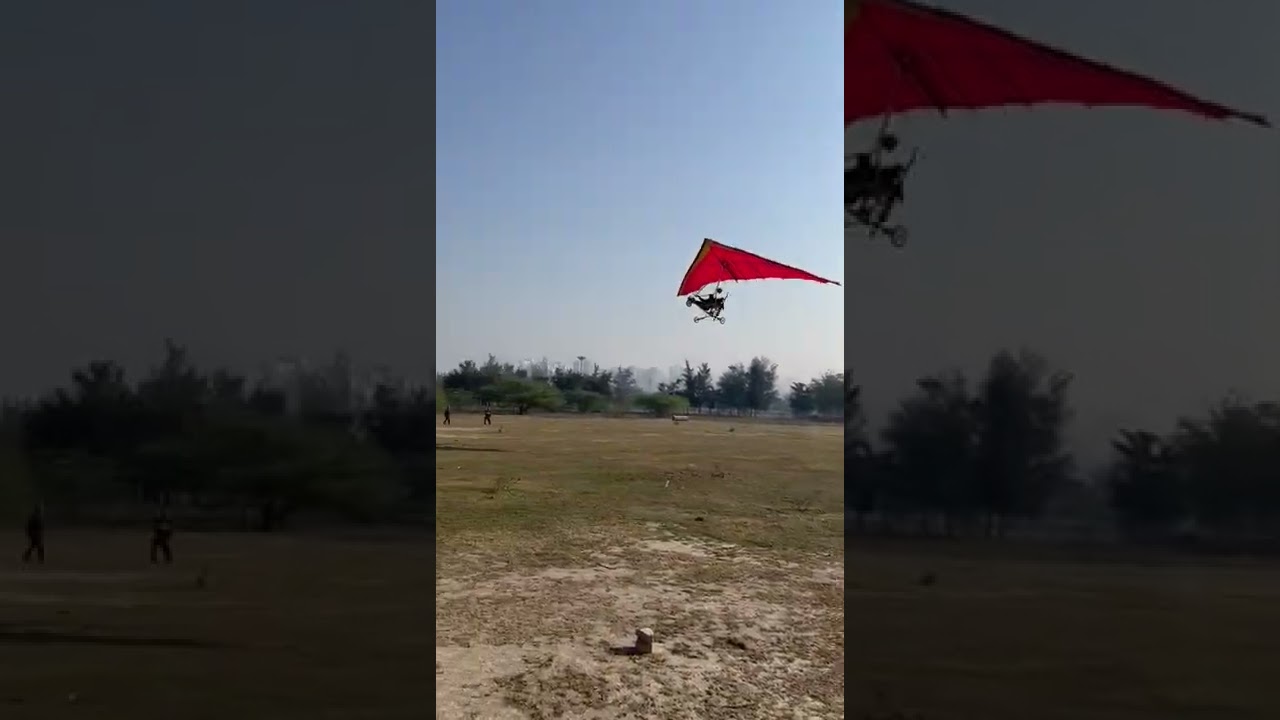 HANG GLIDER CRASHED😮😮🛩️aircraft home made minitrike |#hangglider #glidingchallenge #aeroplane #test
