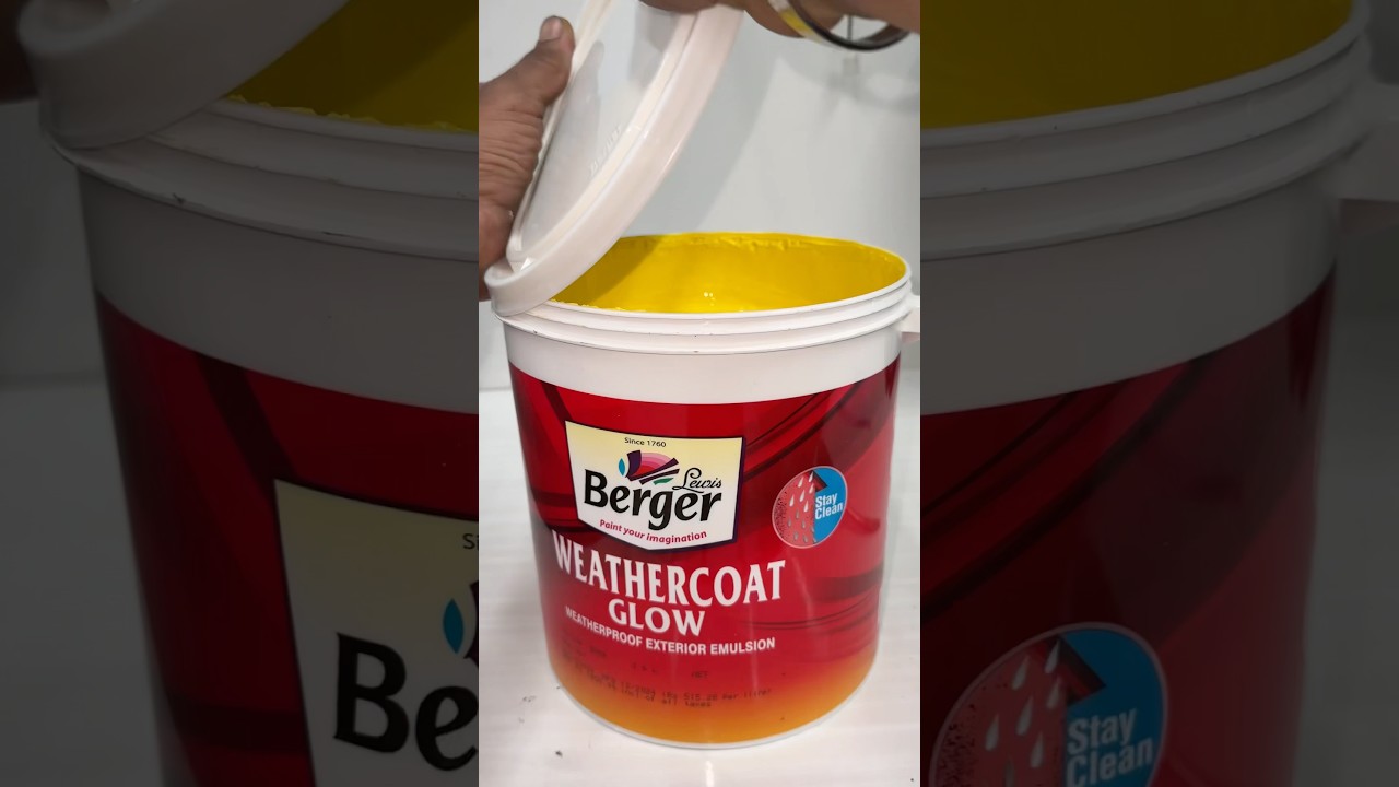 Yellow Exterior Emulsion Paint Colour Mixing #shorts #bergerpaints