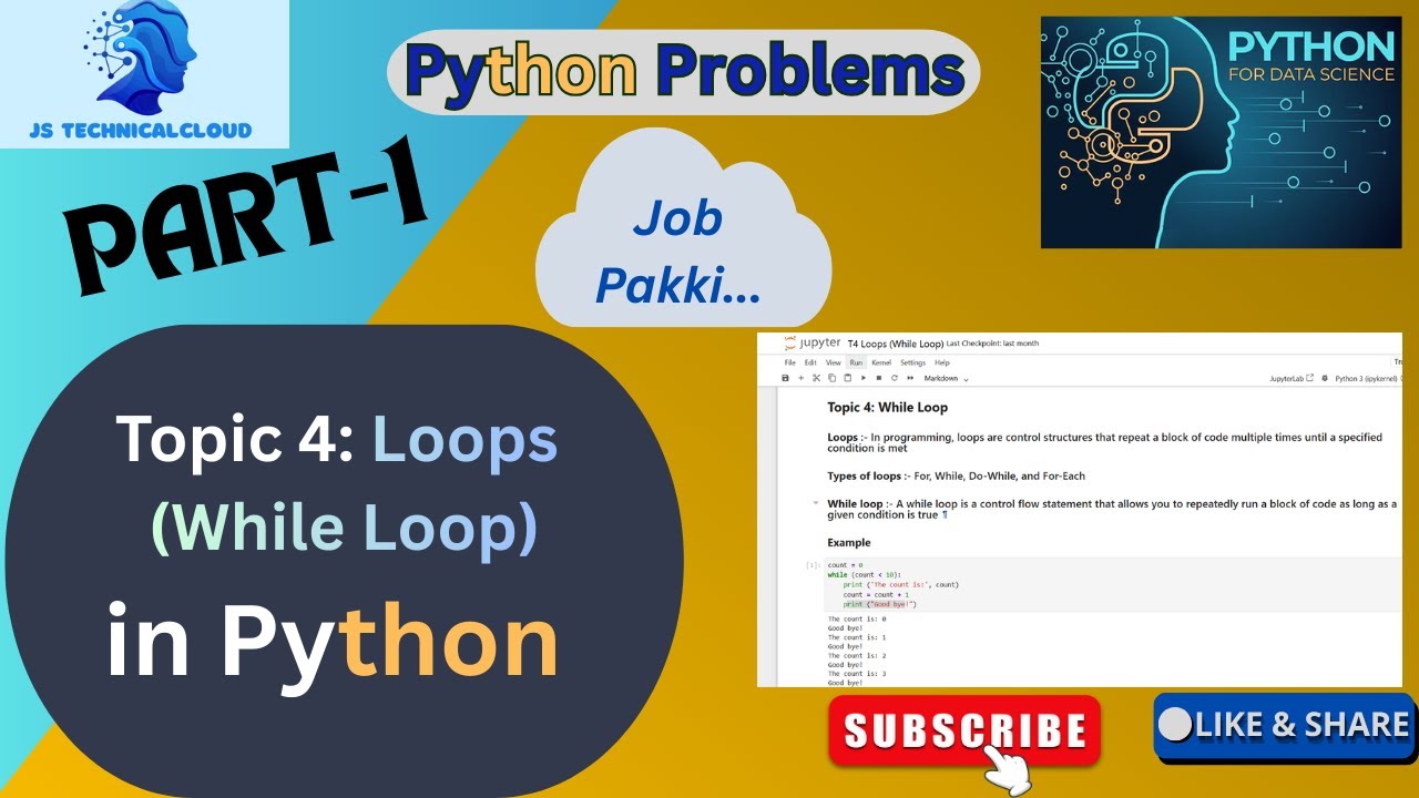 What is While Loop in Python ? | Solve while loop related problems using Python. | Print table of 7.