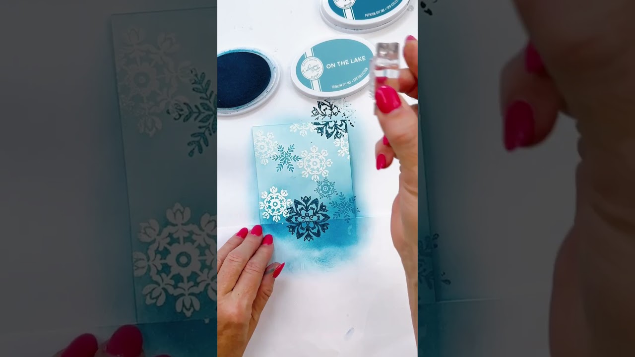 Make a beautiful Christmas Card with me using the White Christmas Stamp Set by CP Designs and Sizzix