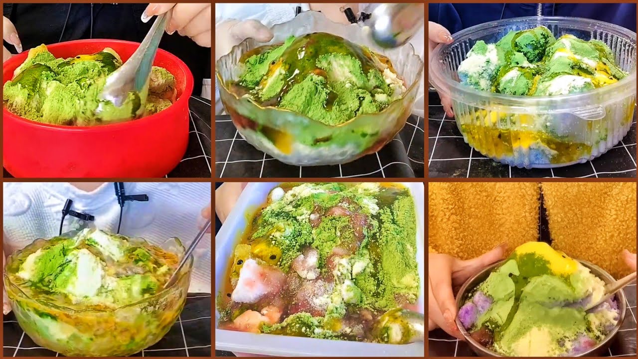 SHIYI ☘️[1/3]☘️ || SHAVED ICE WITH PASSION FRUIT, MATCHA AND MILK POWDER •old