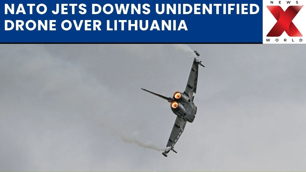 NATO Jets Shoot Down Drone Over Lithuania After Belarus Airspace Incursion | NewsX World