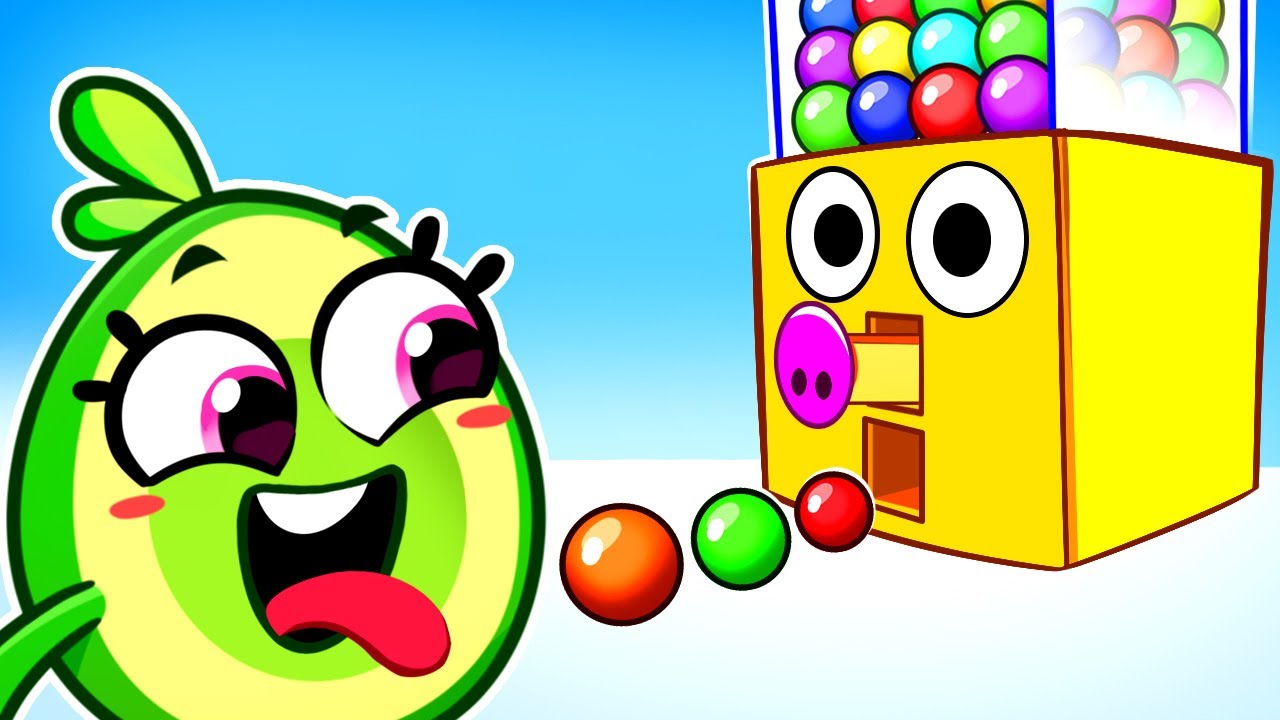 Giant Gumball Fun!🧩🍬 Pit & Penny's Candy Machine Adventure🥑 Happy habits Hub