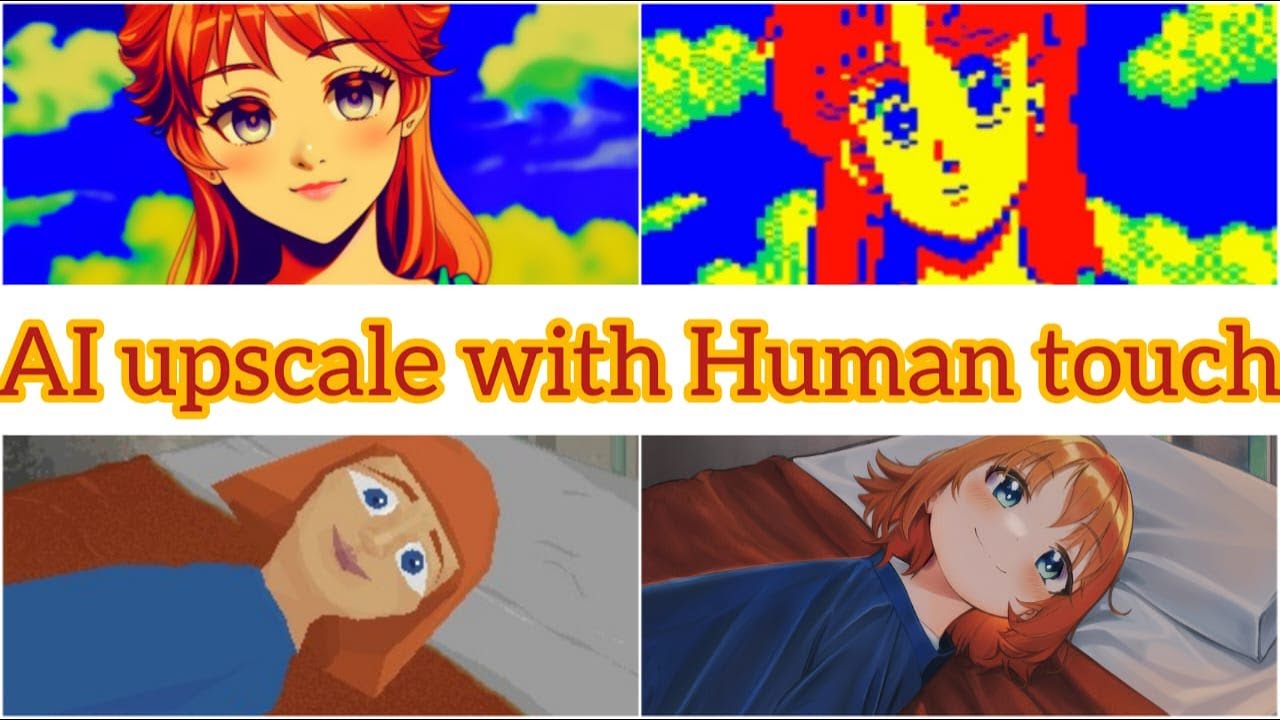 AI upscale with human manual edits for retro games