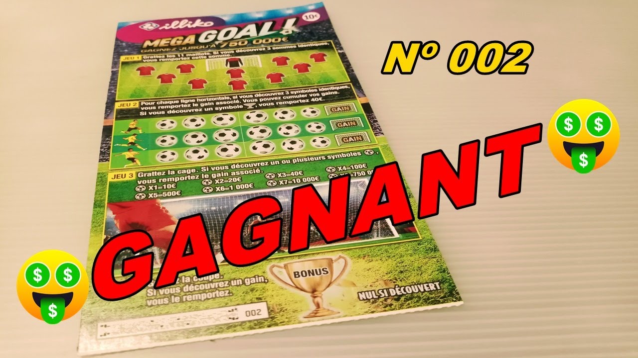 GRATTAGE FDJ🏆🍀  👉  MEGA GOAL⚽  GAGNANT💸💸👏