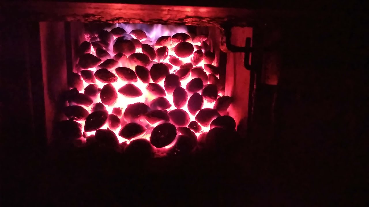 Fireplace solid fuel boiler burning with coal briquettes ( lignite charcoal ) without smoke 4