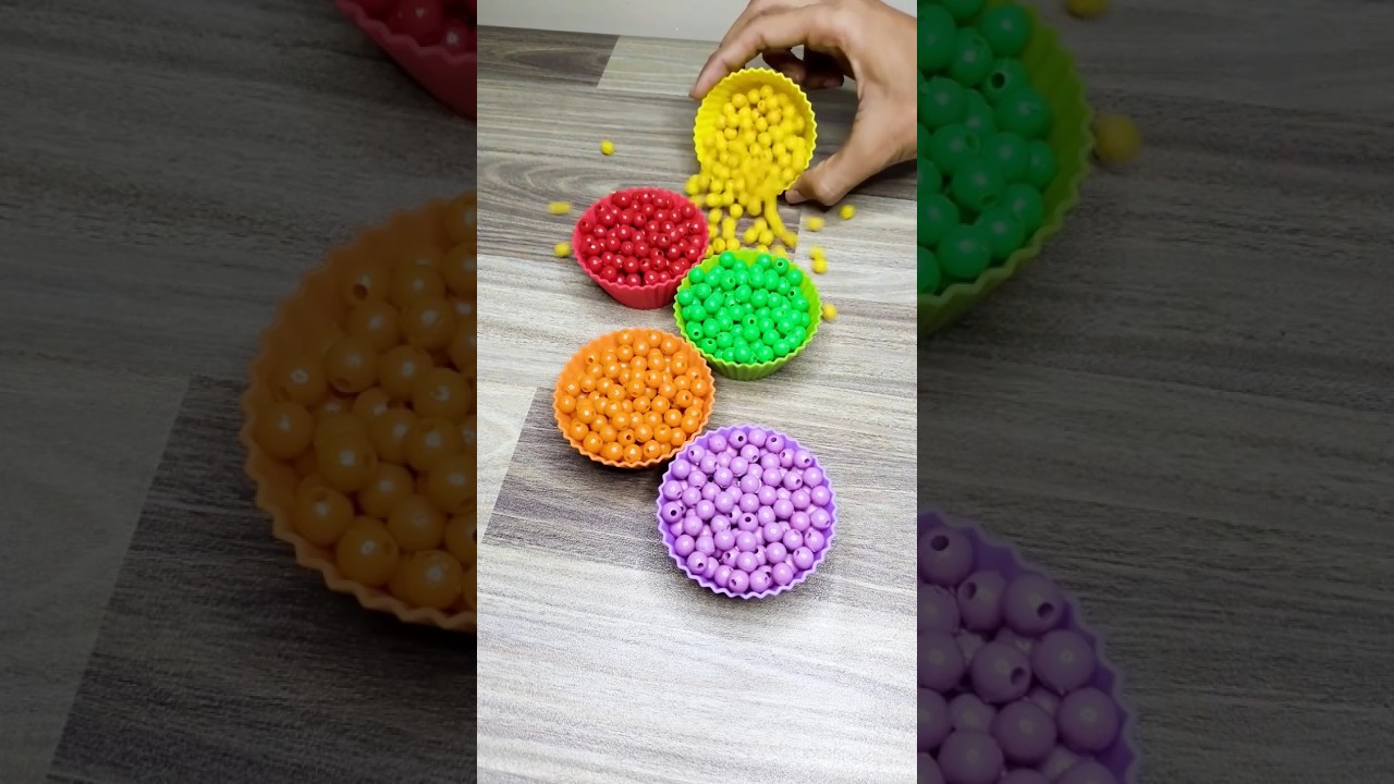 Satisfying Colorful Beads Sorting Asmr #satisfying #asmr #reversebeads