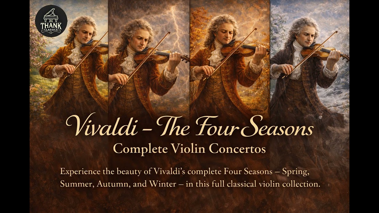 Vivaldi – The Four Seasons (Full Collection) | Spring, Summer, Autumn & Winter |  Violin Music 1H
