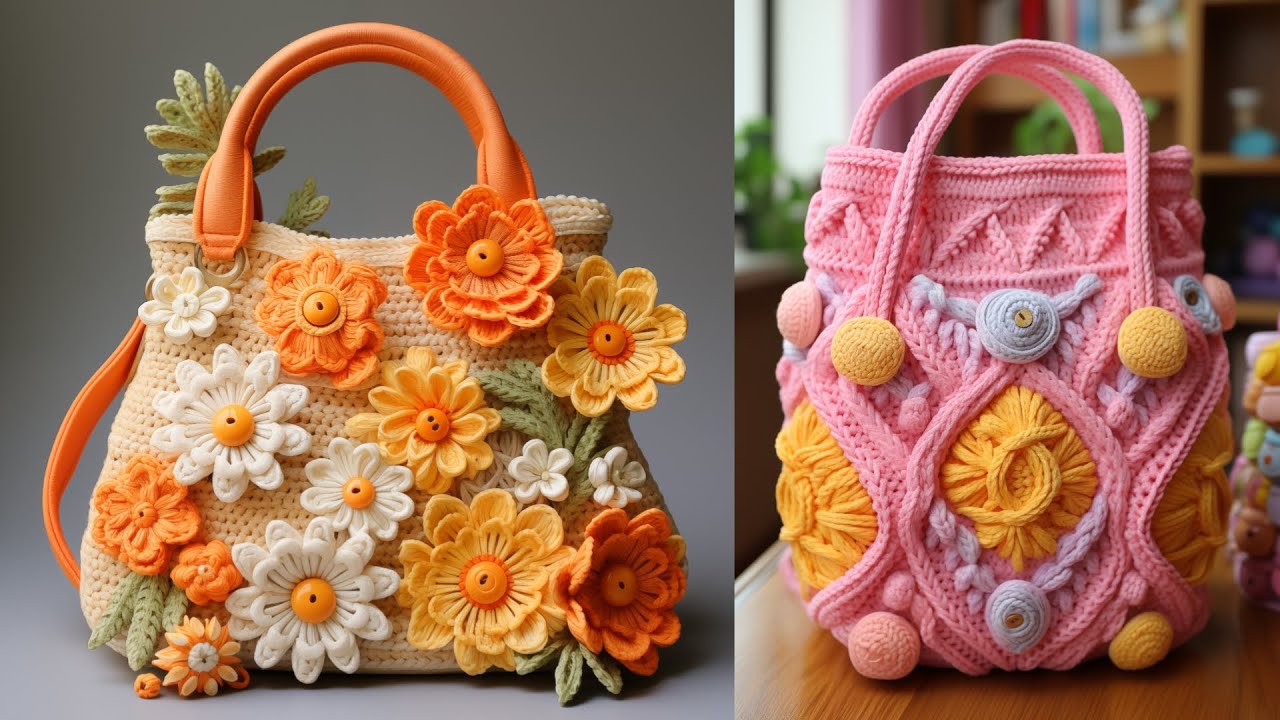 Most Beautiful Crochet handbag designs | New Crochet knitted handbags