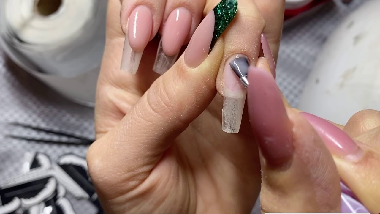 Si te bejme thonjt french me xhel |zgjatimi I thonjve me leter |hard gel reverse french #thonjmexhel