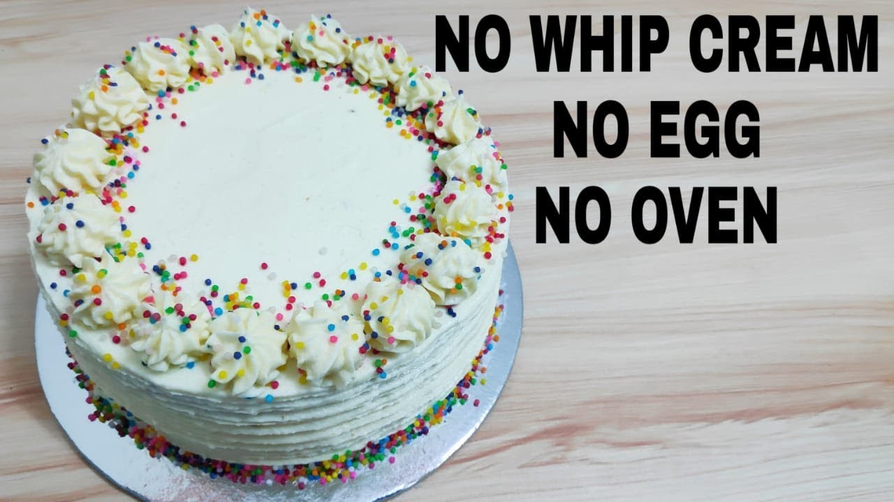 बिना विप्ड क्रिम, अंडे, अॉवन के इस नए साल केक बनाए | EGGLESS & WITHOUT OVEN