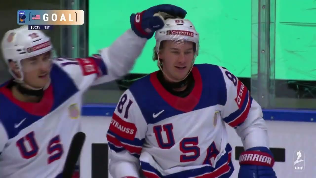 Nazar Scores Twice as U.S. Defeats Czechia, 5-2, in Final Men’s Worlds Prelim Game