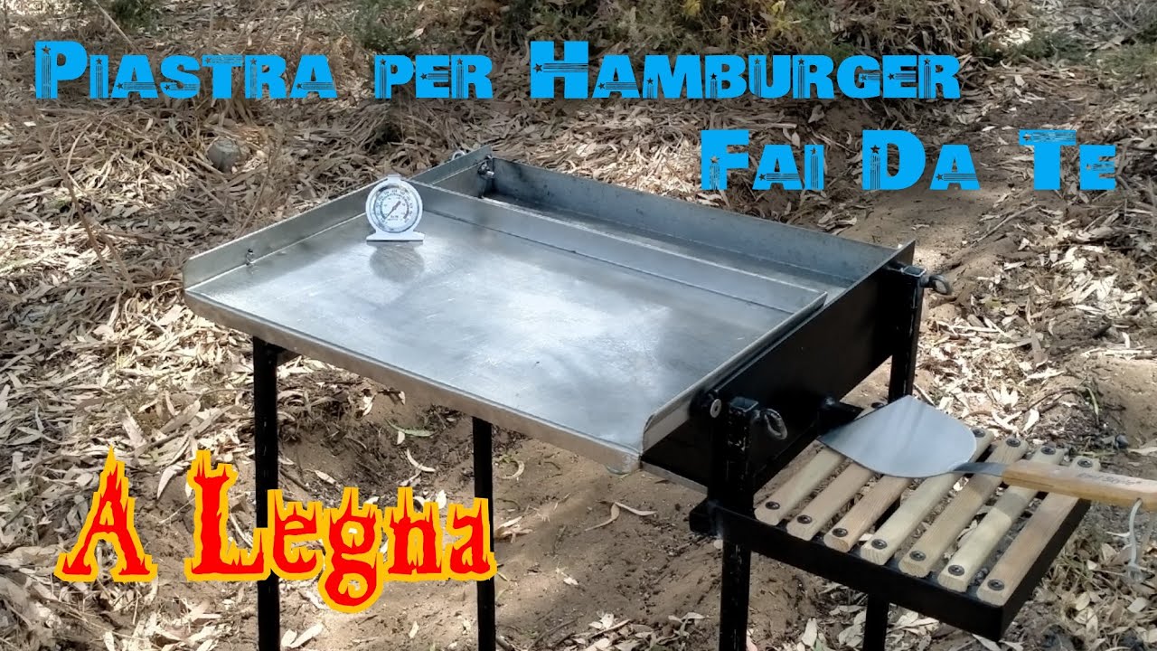 PIASTRA PER HAMBURGER FAI DA TE A LEGNA / BURGER GRILL DIY