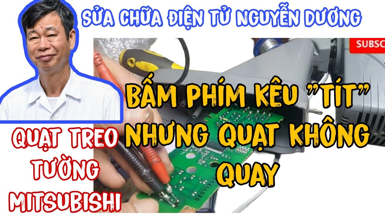 Hướng dẫn sửa Quạt treo tường Misubishi kêu 