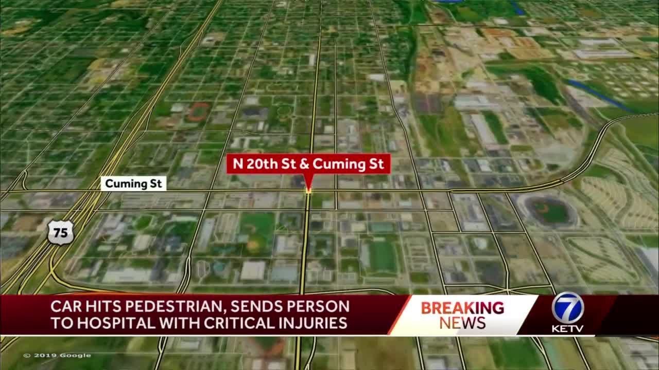 Car hits pedestrian near 20th & Cuming St