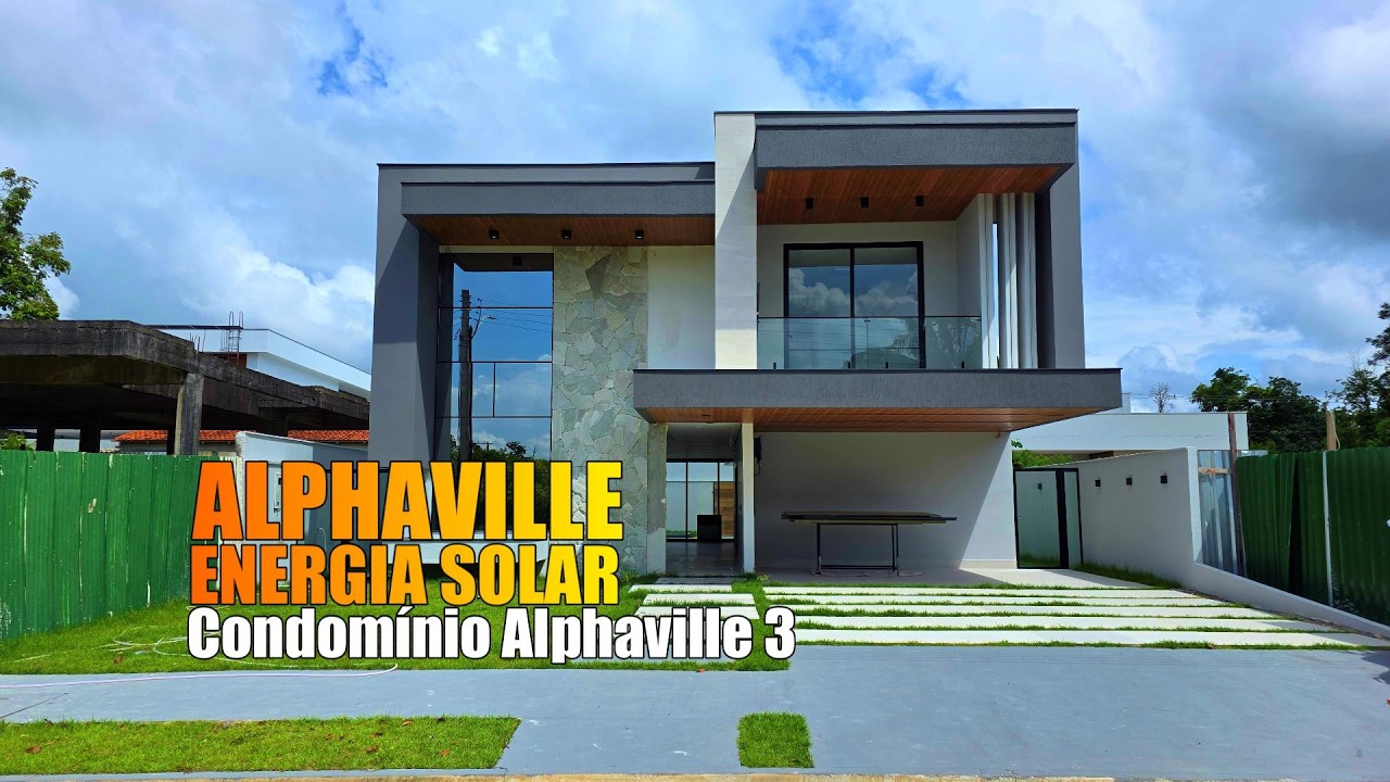 Alphaville Manaus 3, Casa duplex 4 suítes, Energia Solar, Terreno 455m², 371m² Construído, Luxuoso