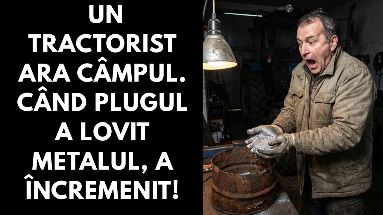 Un tractorist ara câmpul. Când plugul a lovit metalul, a încremenit!