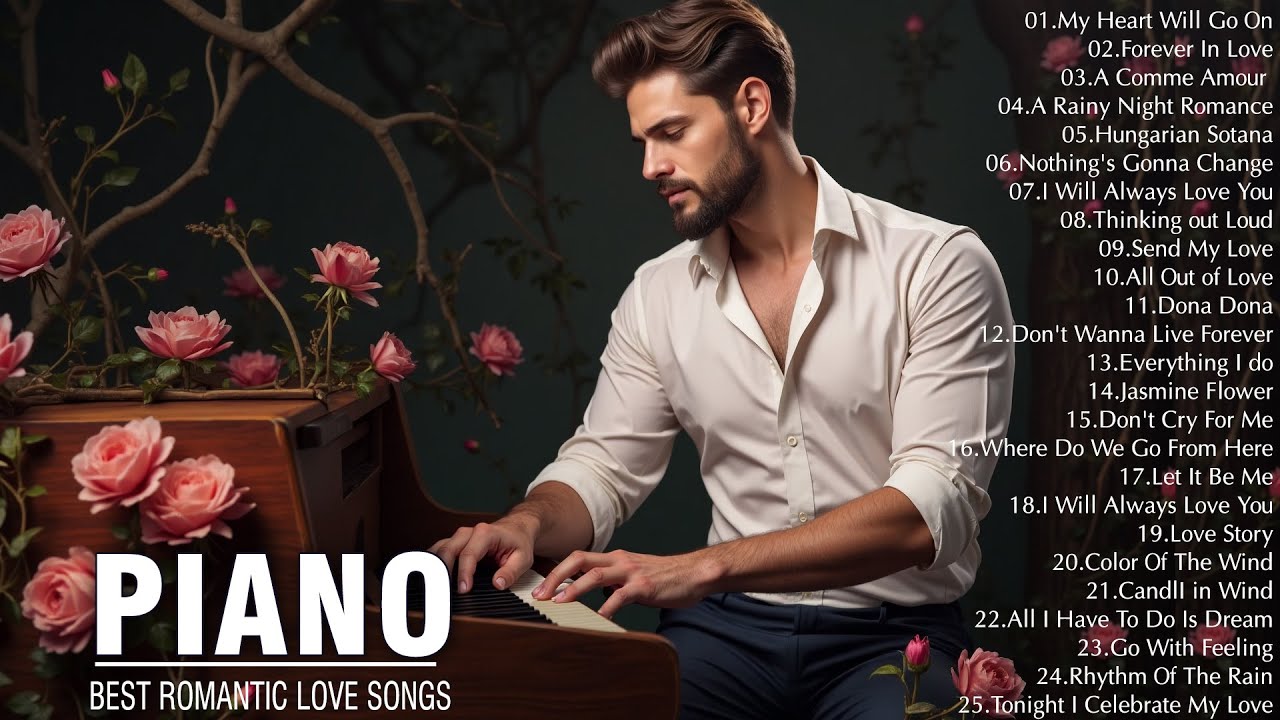 3 Hours of Beautiful Piano Love Songs - Best Relaxing Instrumental Music for Stress Relief, Studying