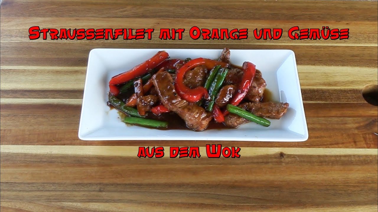 📷 Straussenfilet mit Orange und Gem&uuml;se aus dem Wok