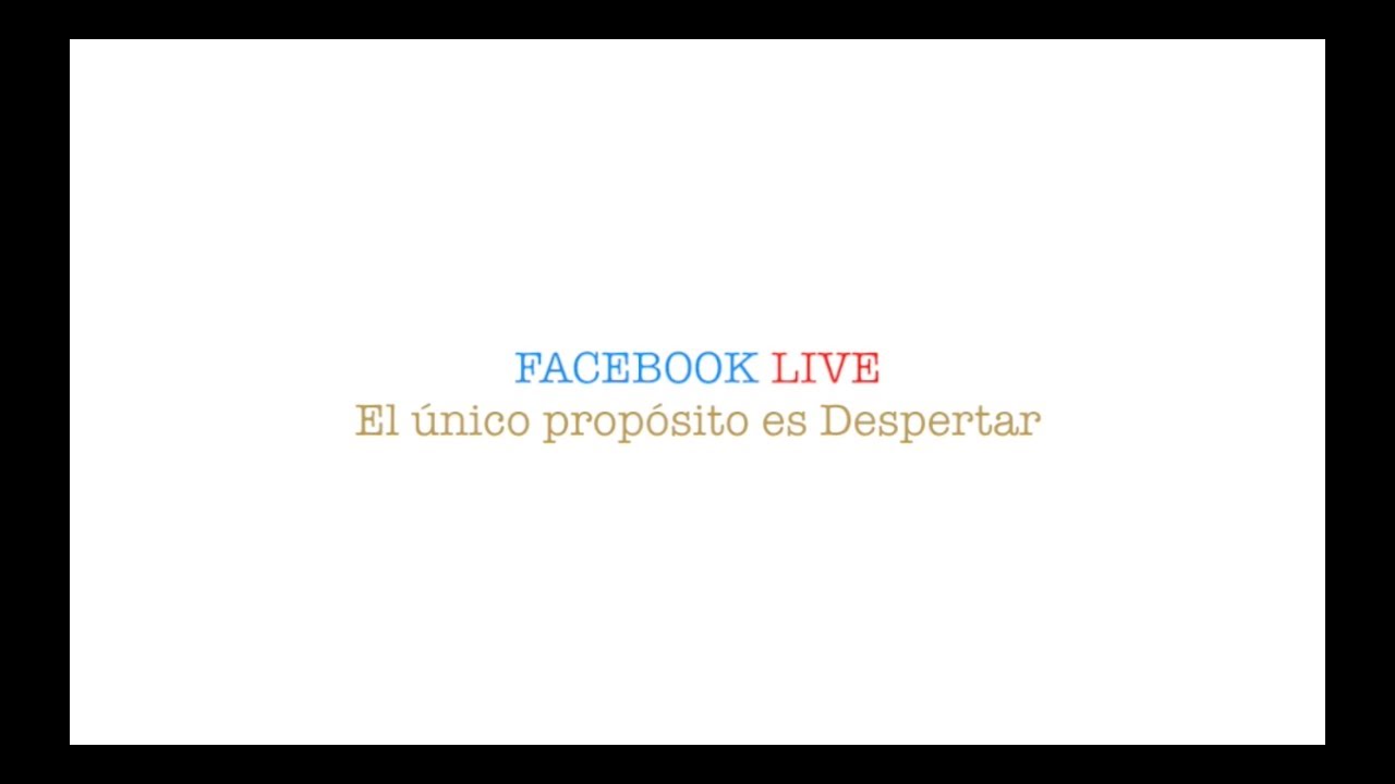 FB Live -  El único propósito es Despertar (María Ibars)